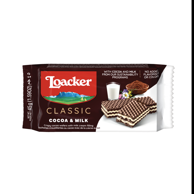 Wafer Loacker Classic Cocoa & Milk