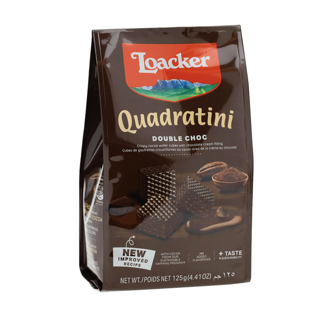 Wafer Loacker Quadratini Double Chocolate