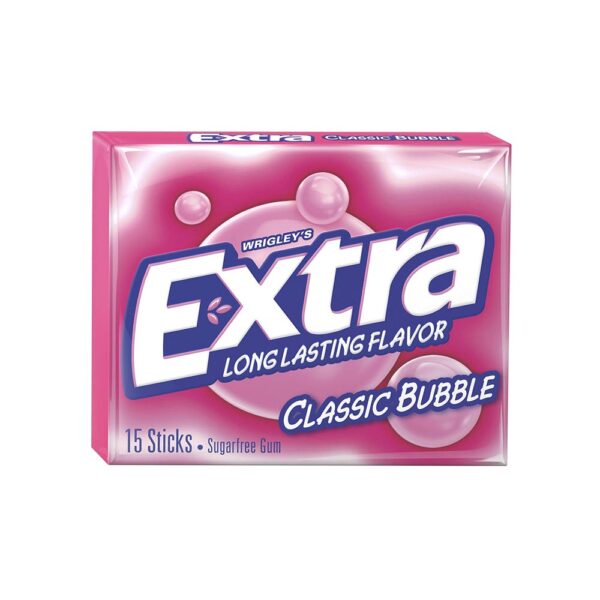 Wrigley Extra Classic Bubble x 15 unidades Display x 12 unidades