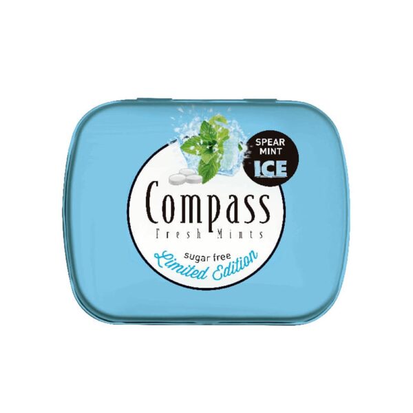 Compass Spearmint Ice x 14 gr. (Hielo de Menta Verde) Display x 12 unidades