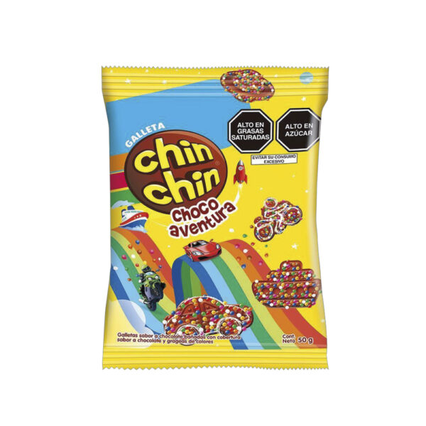 1024442 Galleta Chin Chin Chocoaventura x 50 gr. Caja 10 unidades