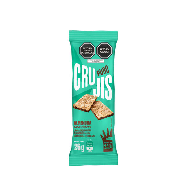 4602004 Choc Puro Crujis Almendra x 26 gr. Display x 6 unidades Caja x 8 displays