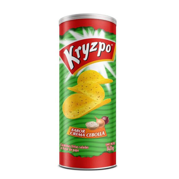 1021972 Snacks Kryzpo Crema de Cebollax 140 gr Caja 14 unidades