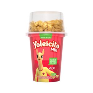 Yoleicito Mix Fresa con Hojuelas - Vaso x 125g Pot. x 12 unid.